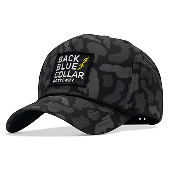 Back Blue Collar Patch 5 Pannel Rope Snapback