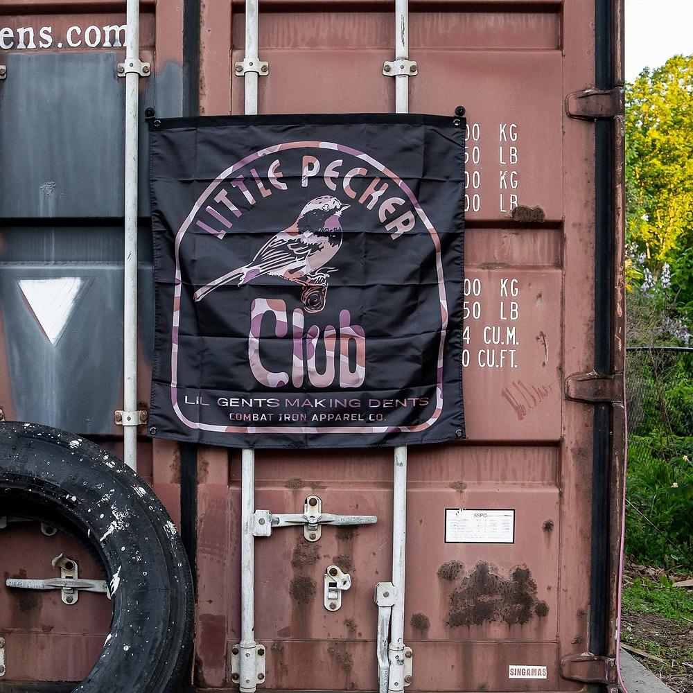 Little Pecker Club 3' X 3' Wall Flag - Combat Iron Apparel Co.