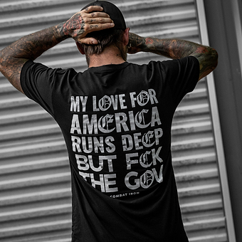 My Love For America Runs Deep Men's T-Shirt