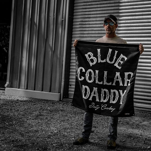 Blue Collar Daddy 3' x 3' Flag