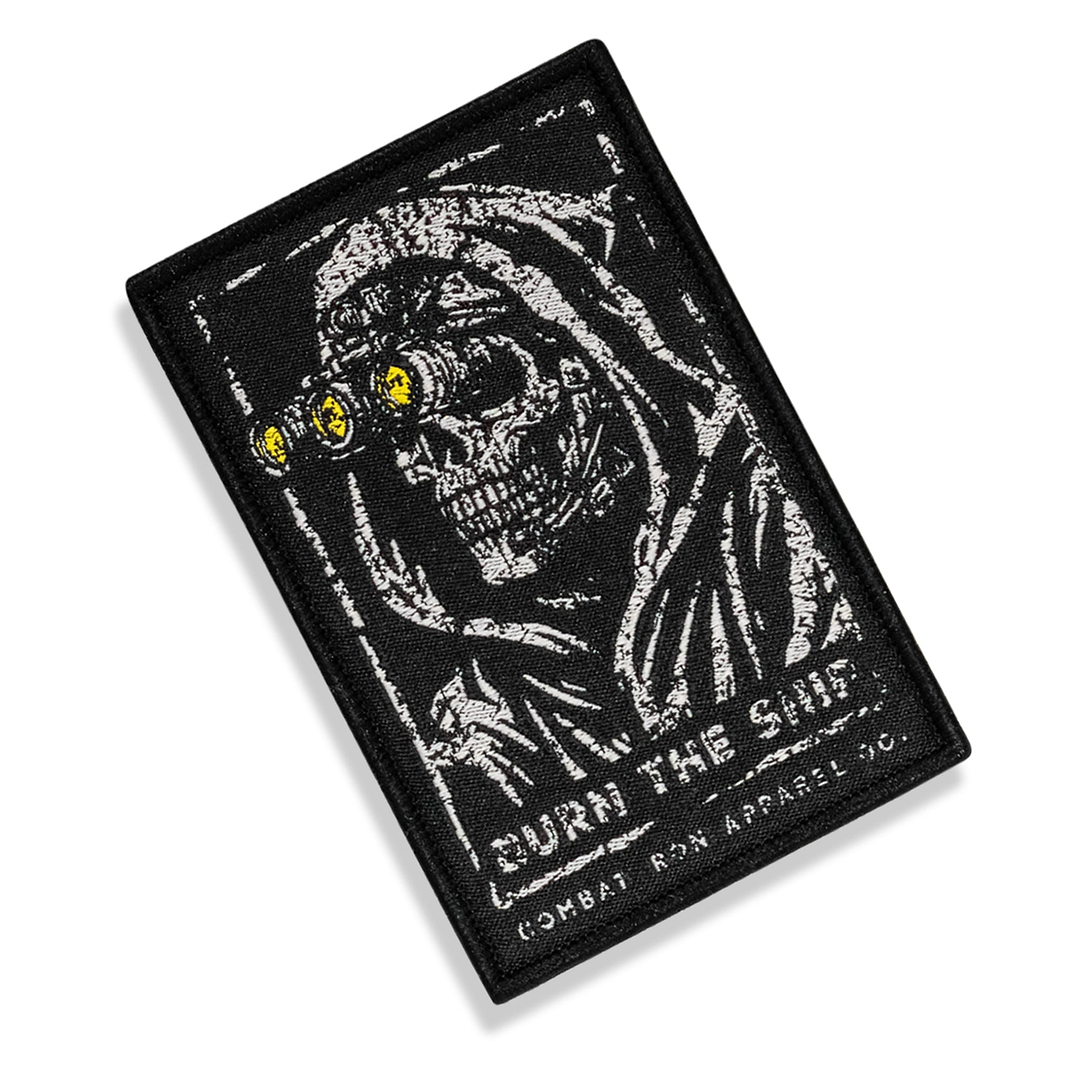 Burn The Ship Skull Velcro Patch
