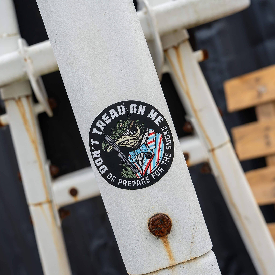 Don't Tread On Me FAFO Alligator Decal - Combat Iron Apparel Co.