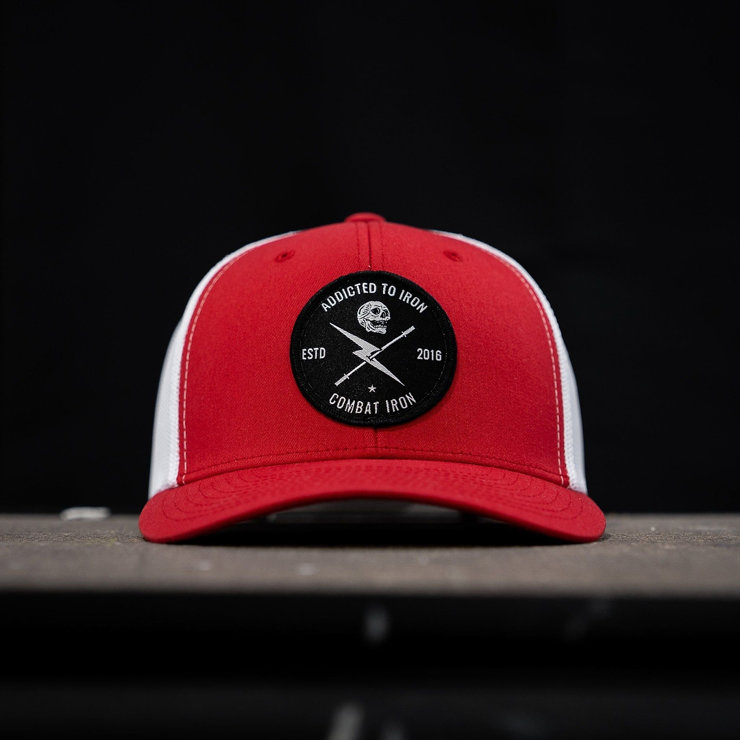 Addicted To Iron Patch Snapback Hat - Combat Iron Apparel Co.