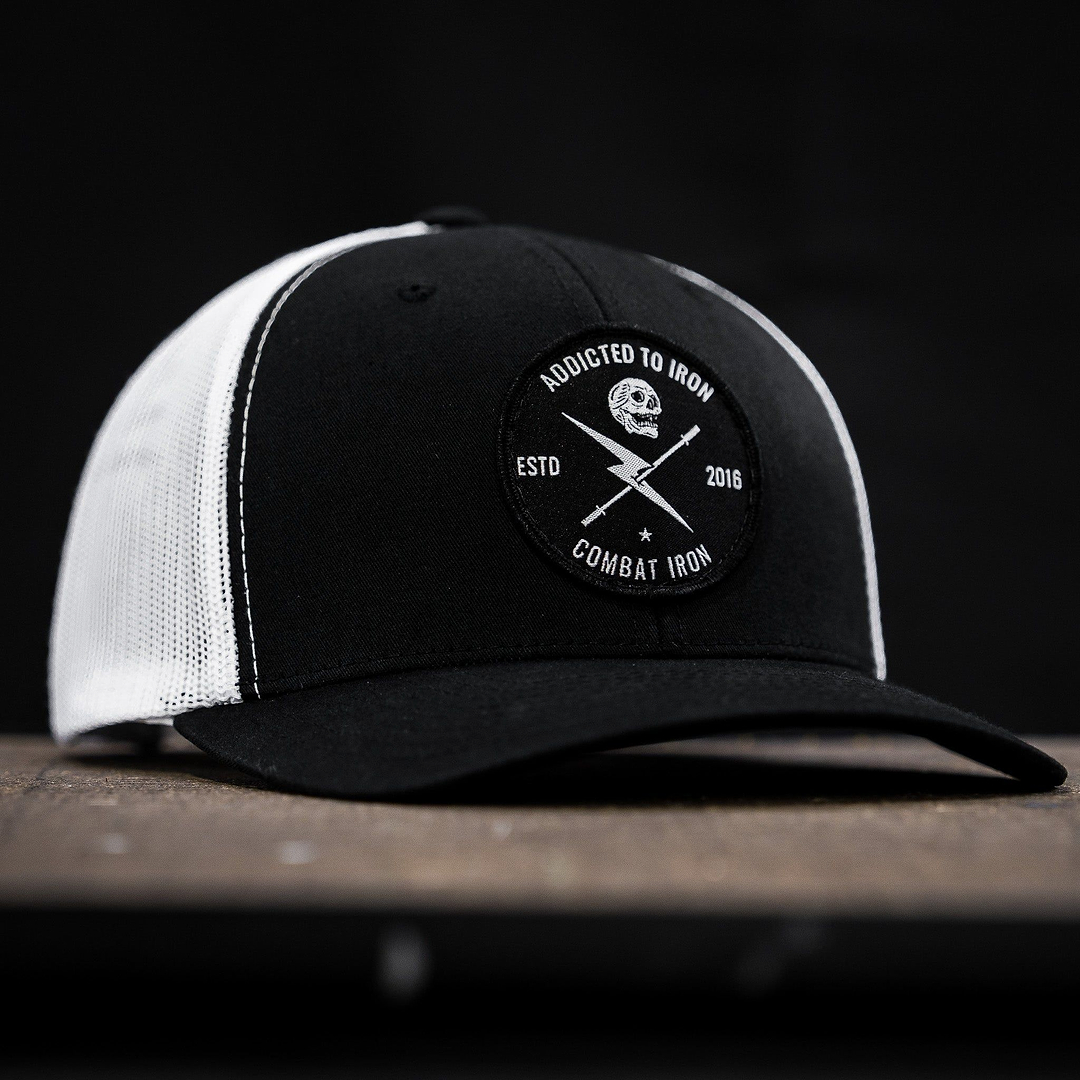 Addicted To Iron Patch Snapback Hat - Combat Iron Apparel Co.