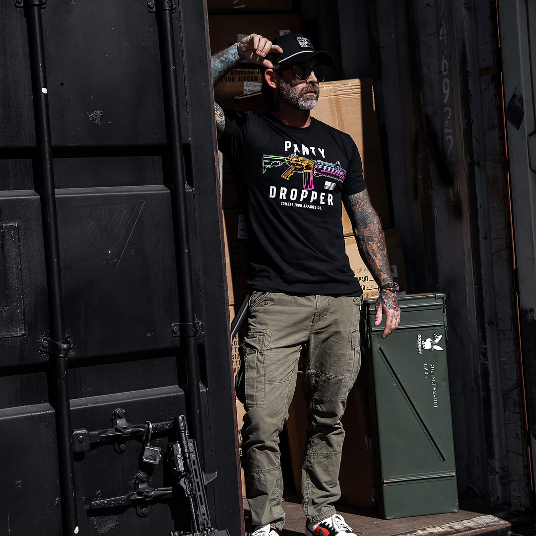 Neon Panty Dropper Men's T-Shirt - Combat Iron Apparel Co.