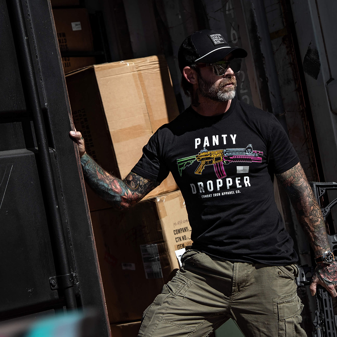 Neon Panty Dropper Men's T-Shirt - Combat Iron Apparel Co.