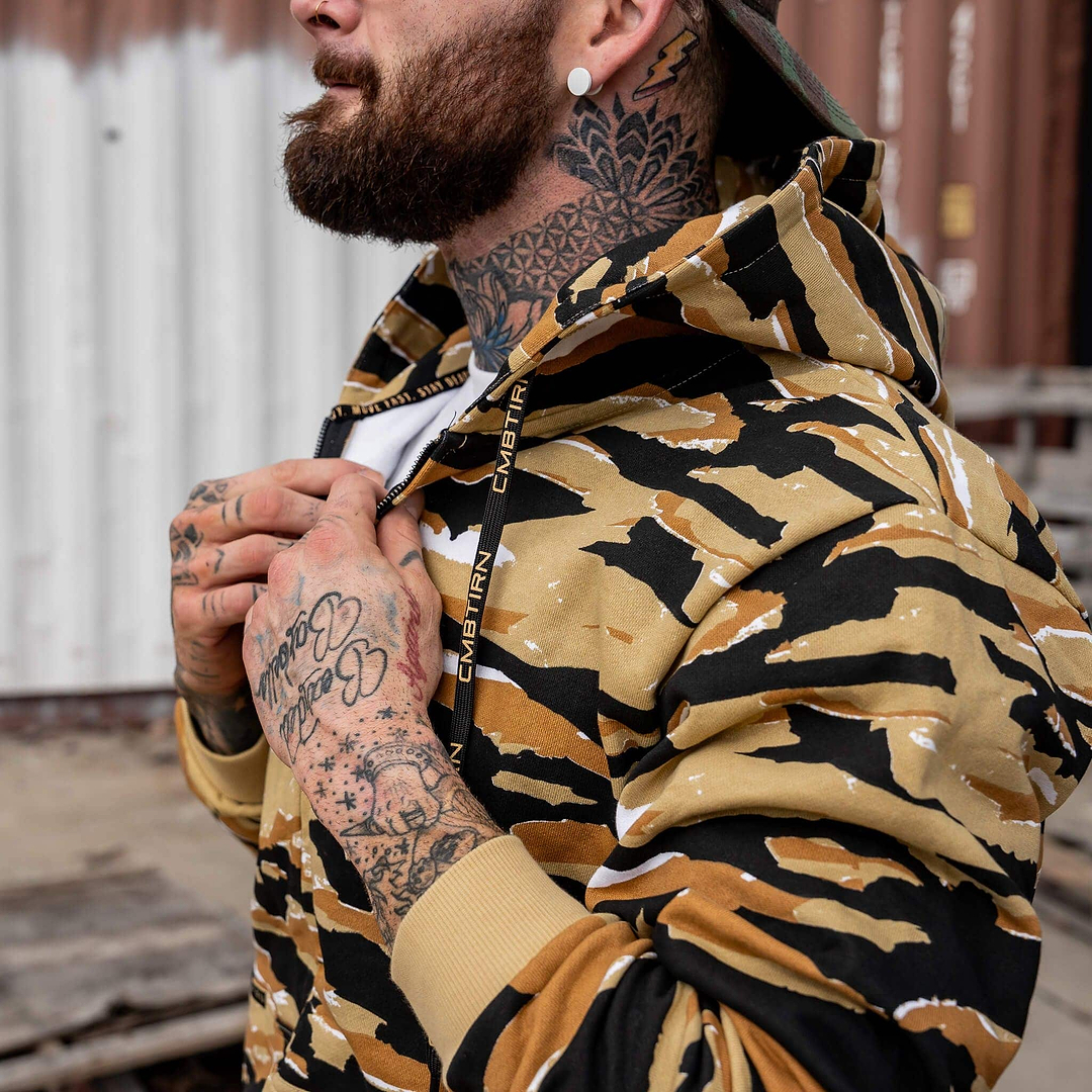 Men's Full-Zip Hoodie - Combat Iron Apparel Co.