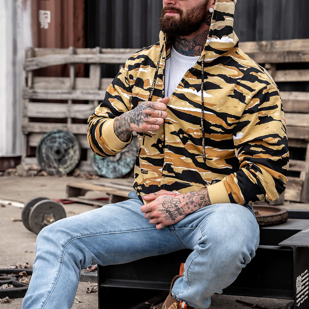 Men's Full-Zip Hoodie - Combat Iron Apparel Co.