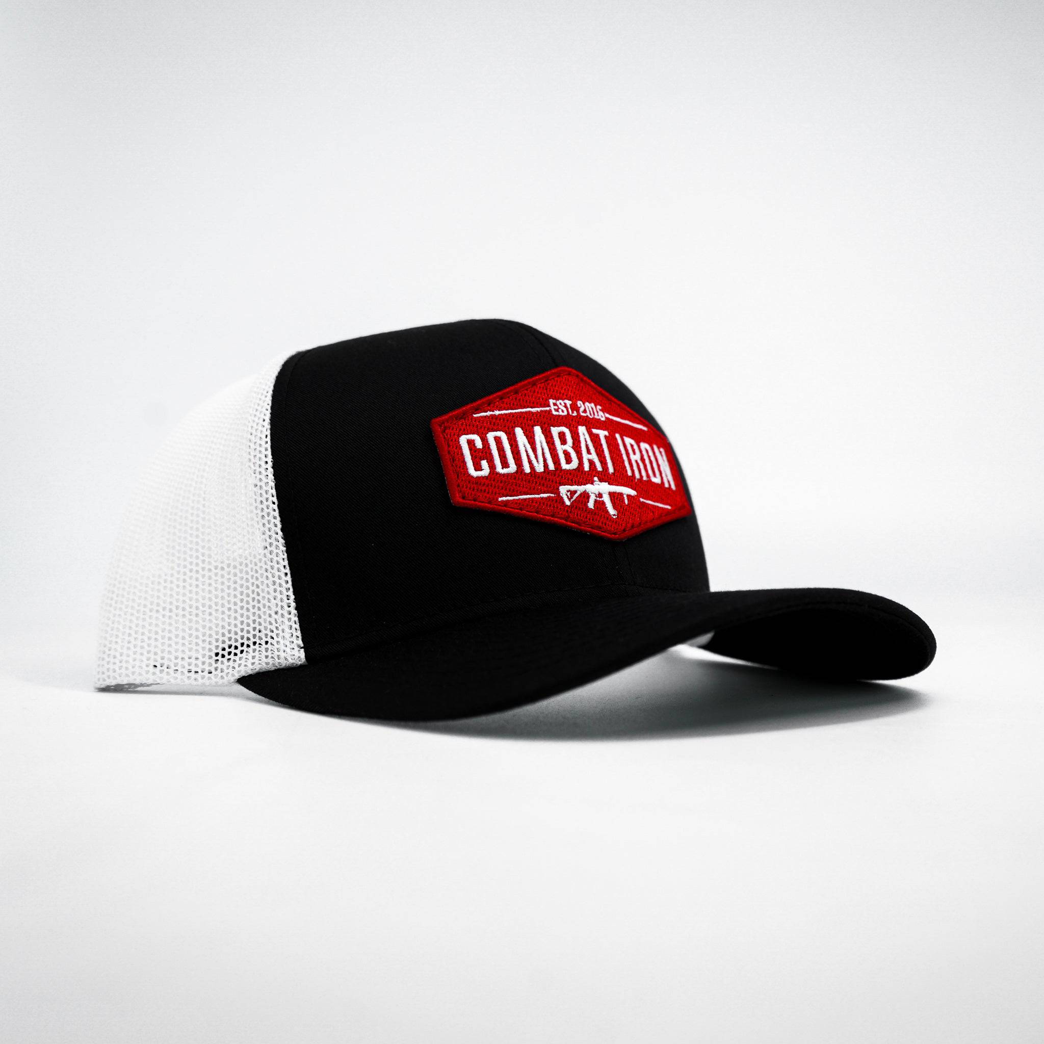 Original AR Red Patch Mid-Profile Mesh Snapback Hat - Combat Iron Apparel Co.