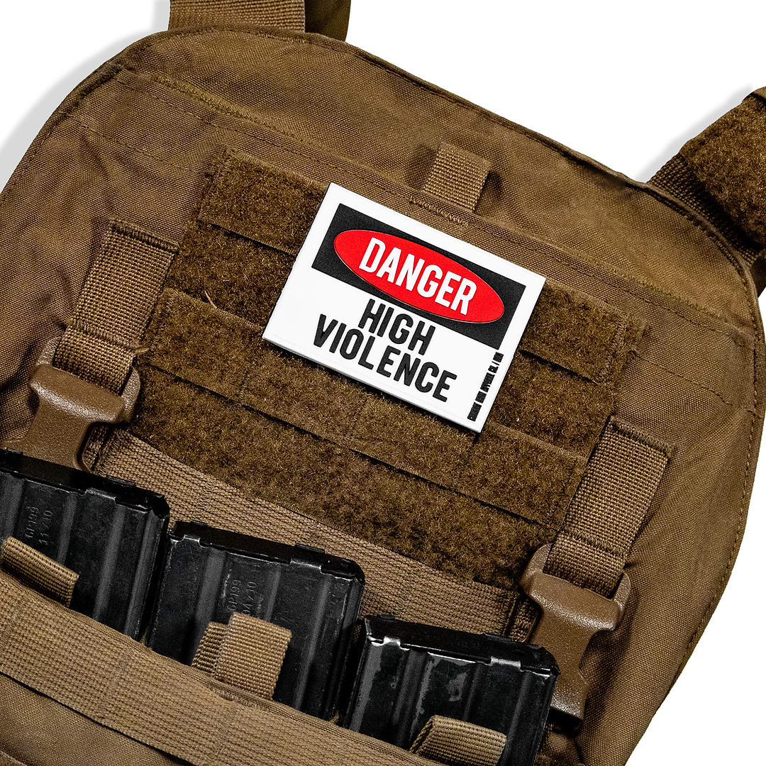 Danger High Violence Pvc Patch - Combat Iron Apparel Co.