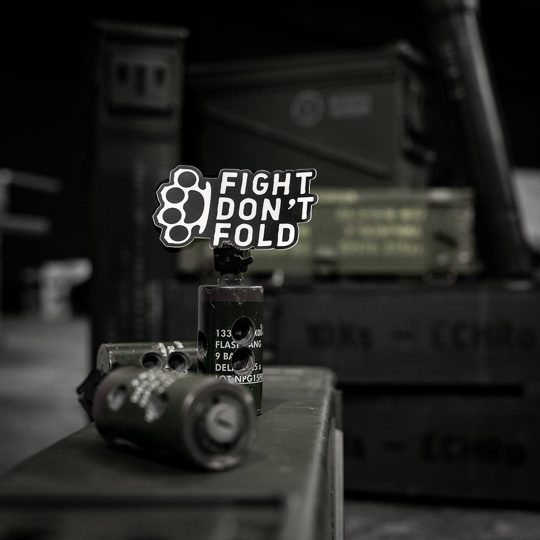 Fight Don't Fold Decal - Combat Iron Apparel Co.