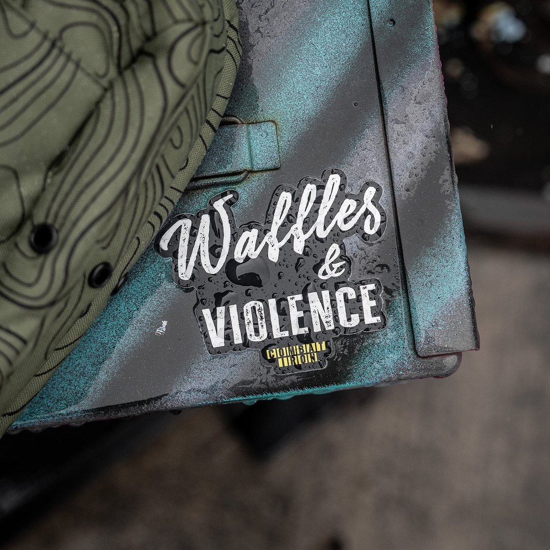 Waffles & Violence Decal - Combat Iron Apparel Co.