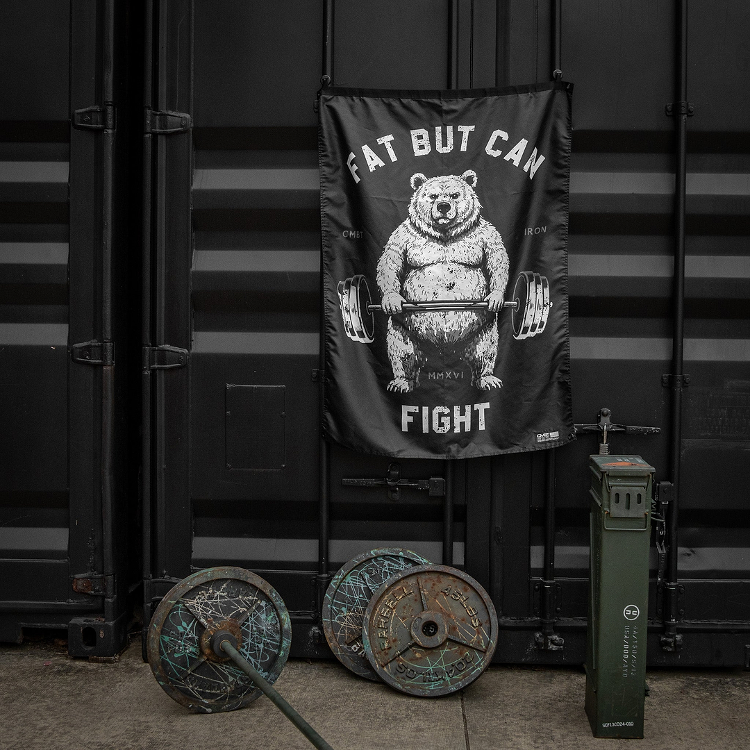 Fat But Can Fight Bear 3' x 4' Flag