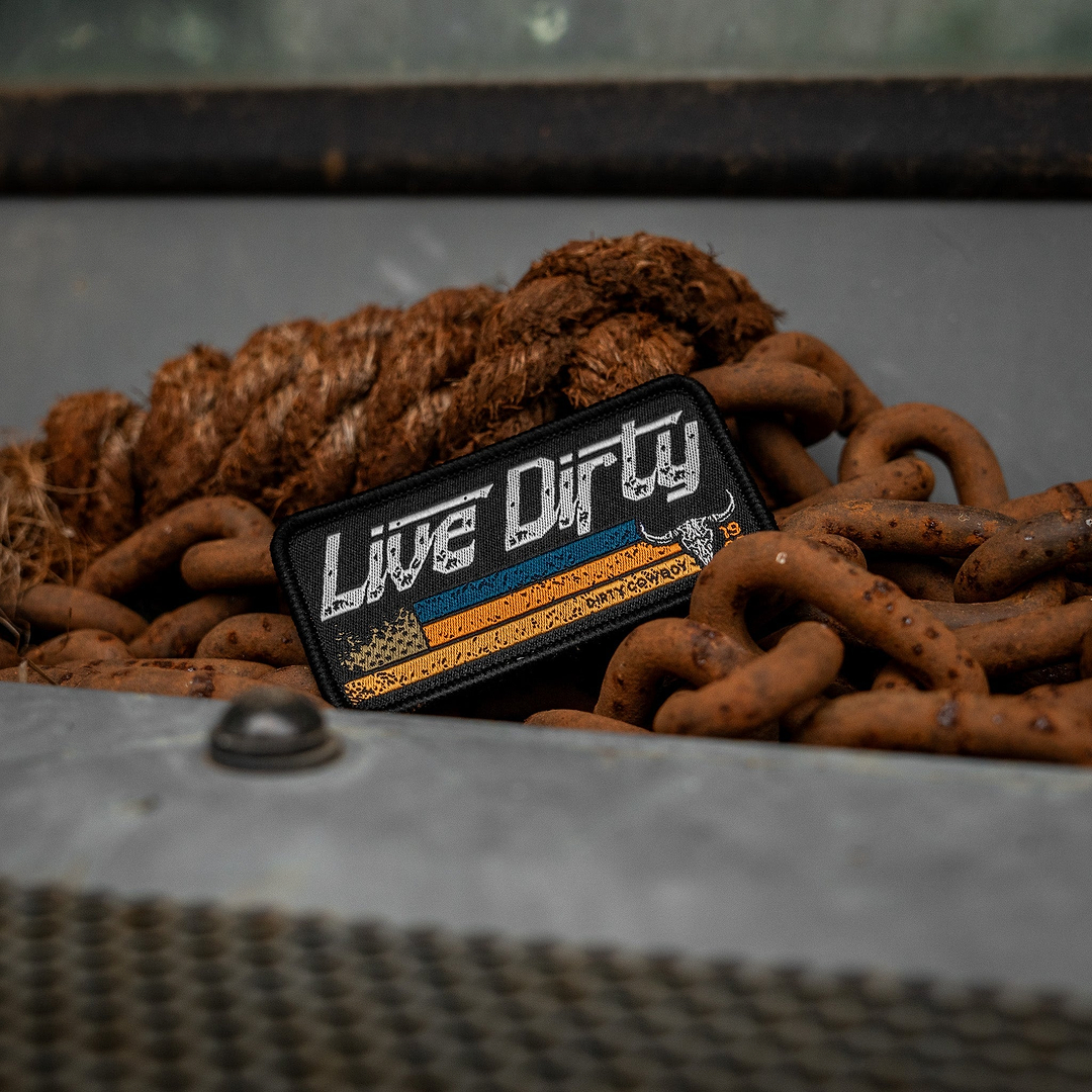 Live Dirty Flag Velcro Patch - DIRTY COWBOY MFG