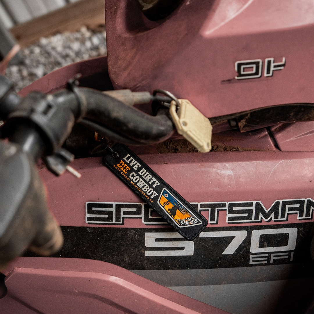Live Dirty. Die Cowboy. Flight Keychain - DIRTY COWBOY MFG