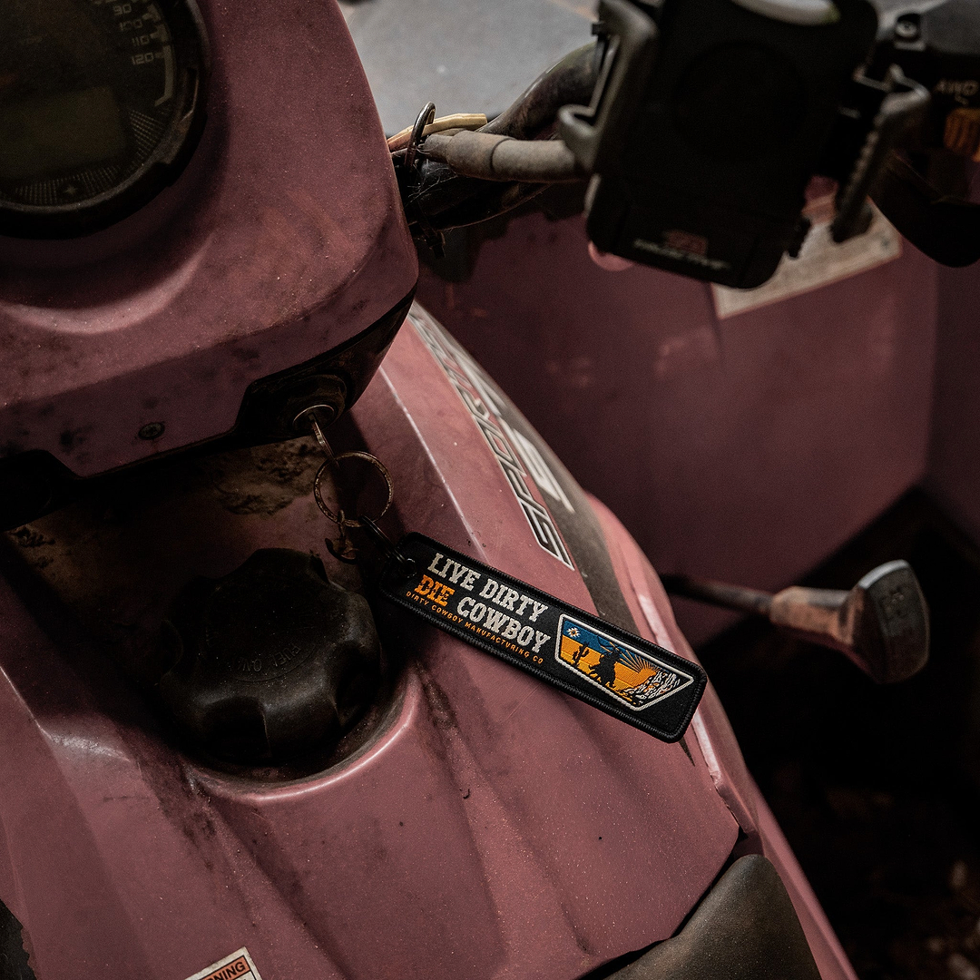 Live Dirty. Die Cowboy. Flight Keychain - DIRTY COWBOY MFG