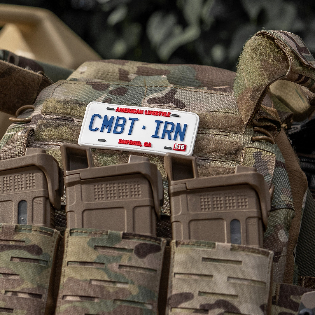3D PVC MORALE PATCH | CMBTIRN AMERICAN LIFESTYLE LICENSE PLATE - Combat Iron Apparel™