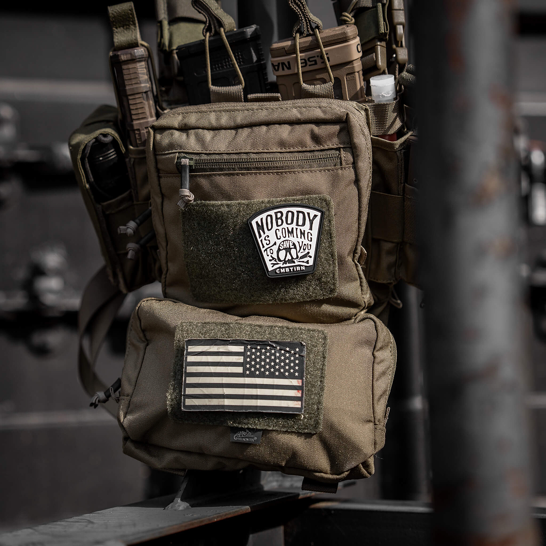 Nobody Is Coming To Save You Skull PVC Velcro Patch - Combat Iron Apparel Co.