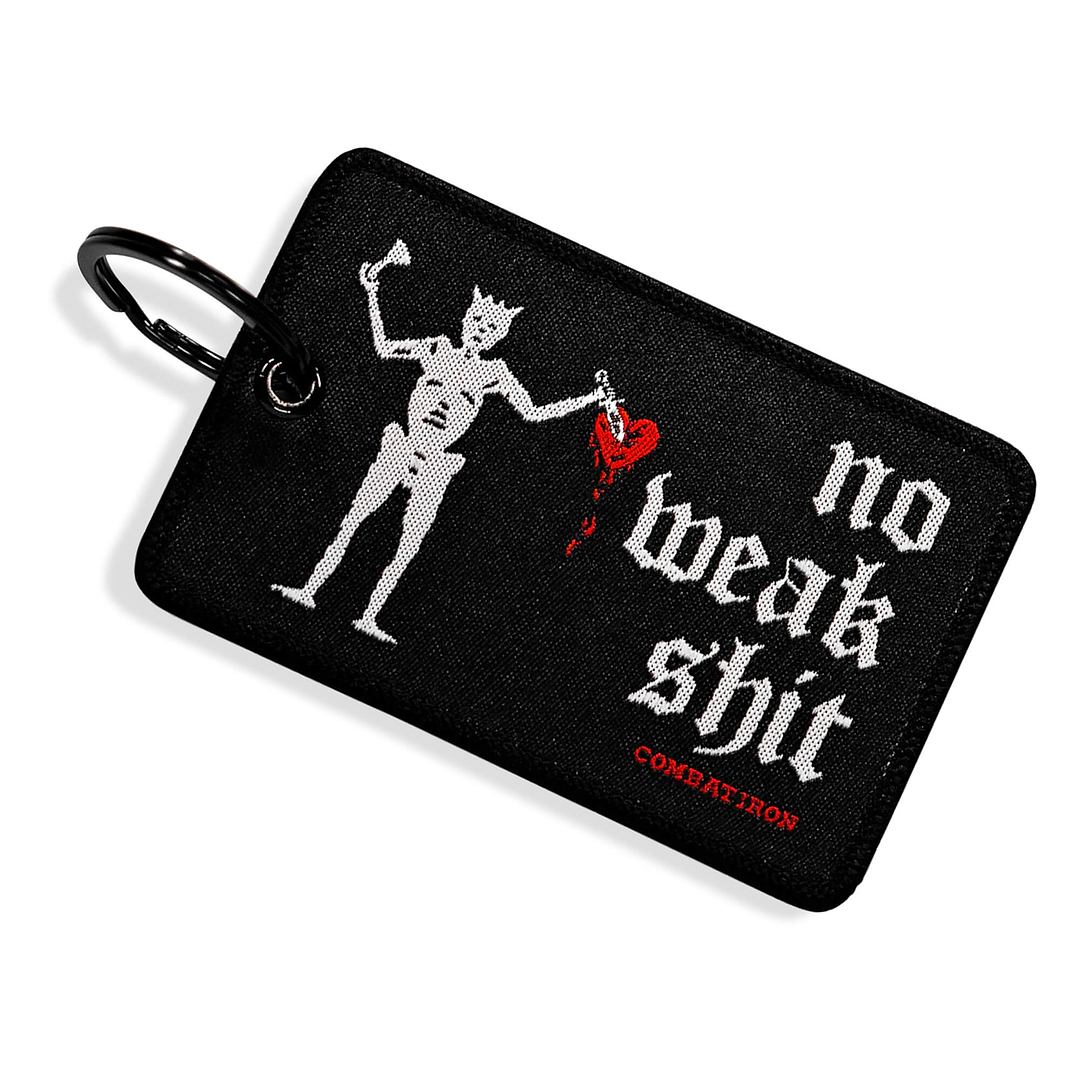 No Weak Shit Patch Keychain - Combat Iron Apparel Co.