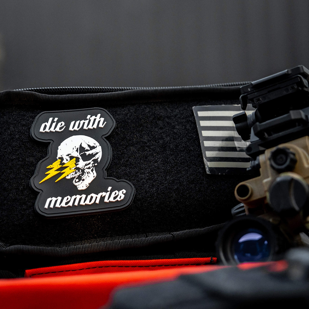 Die With Memories PVC Patch - Combat Iron Apparel Co.