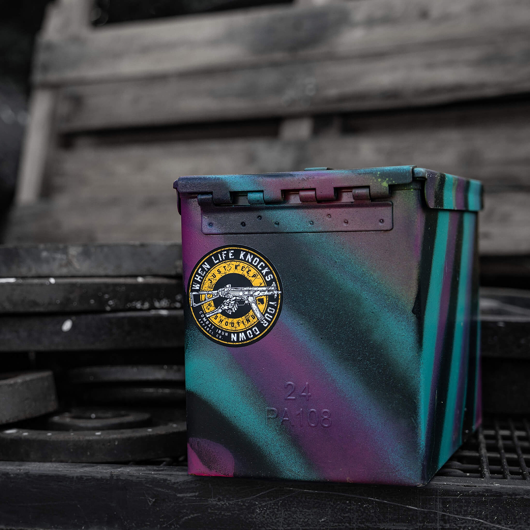 When Life Knocks You Down Just Keep Shootings Decal - Combat Iron Apparel Co.
