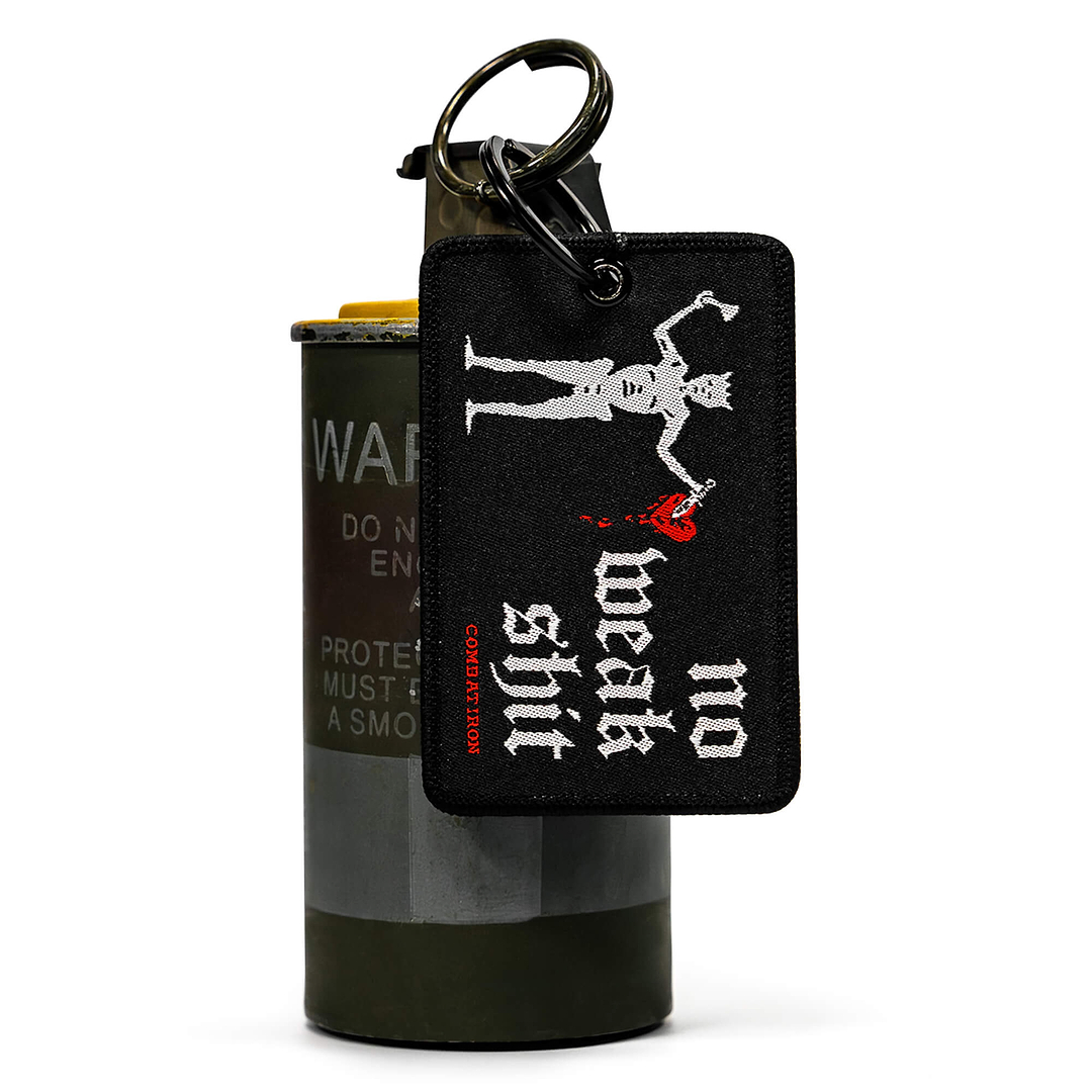 No Weak Shit Patch Keychain - Combat Iron Apparel Co.