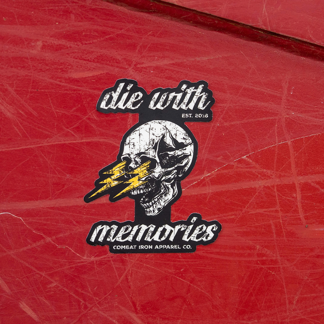 Die With Memories Decal - Combat Iron Apparel Co.