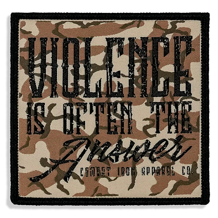 Violence is Often The Answer Soft Velcro Patch - Combat Iron Apparel Co.