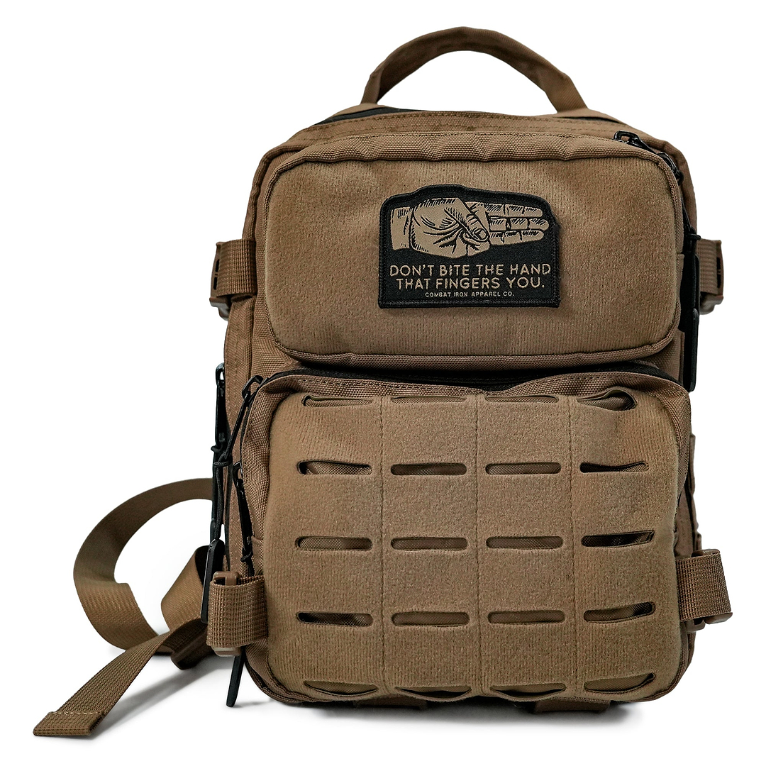 Don't Bite The Hand That Fingers You Soft Velcro Patch - Combat Iron Apparel Co.
