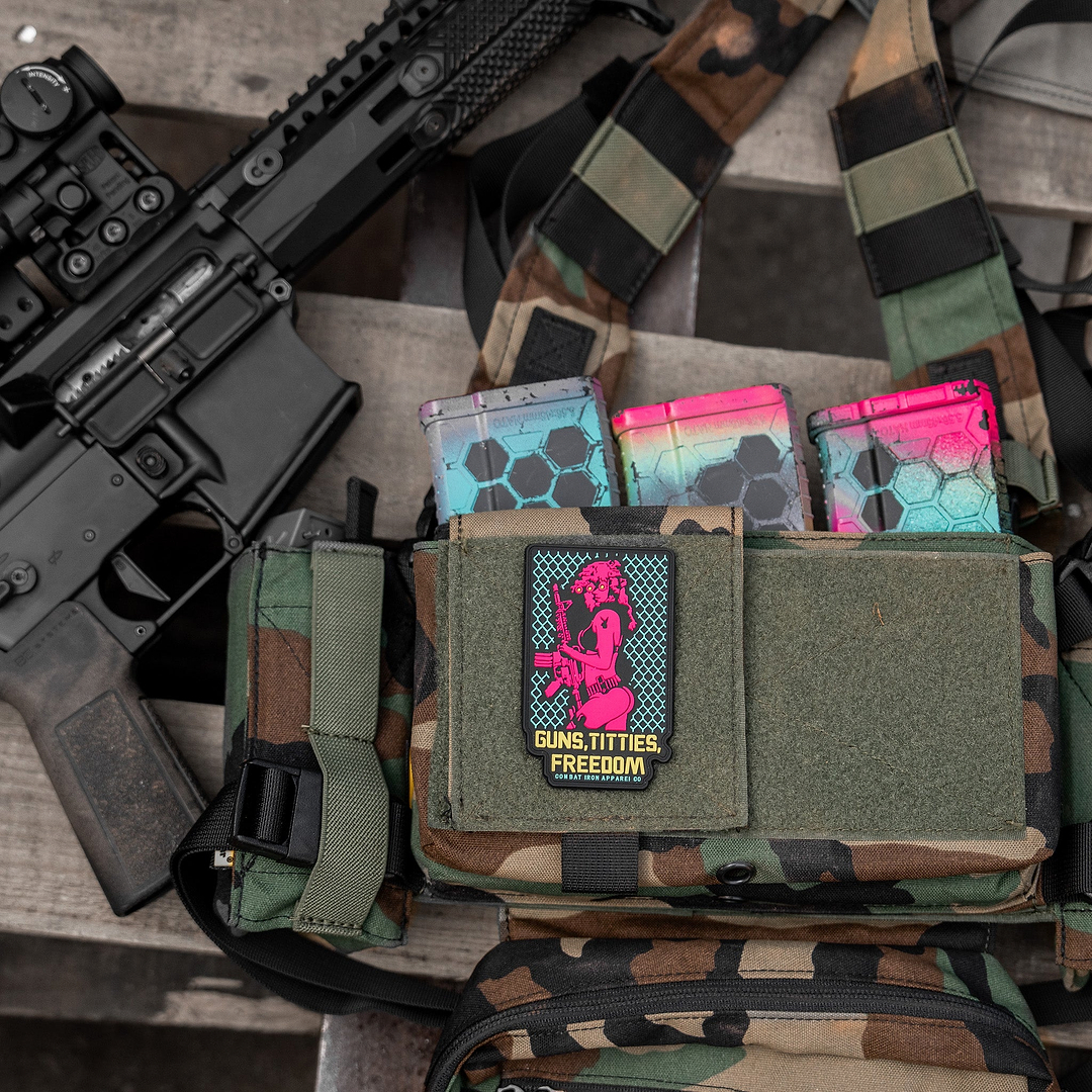 Guns, Titties, Freedom Retro PVC Patch