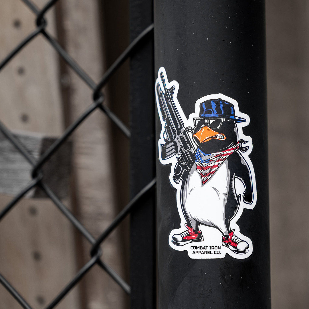 Patriotic Penguin Decal - Combat Iron Apparel Co.