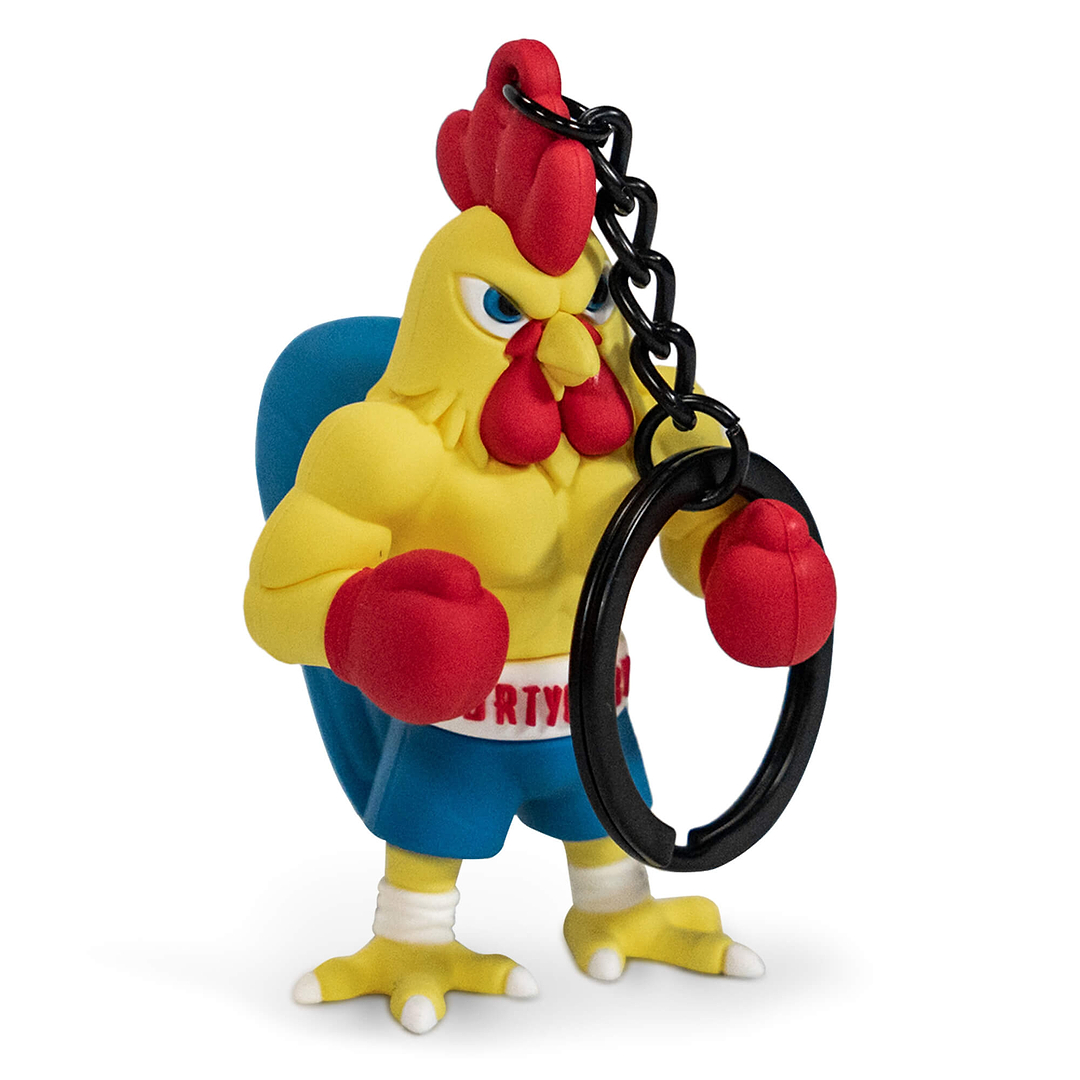 Drtycwby Boxing Chicken PVC Keychain