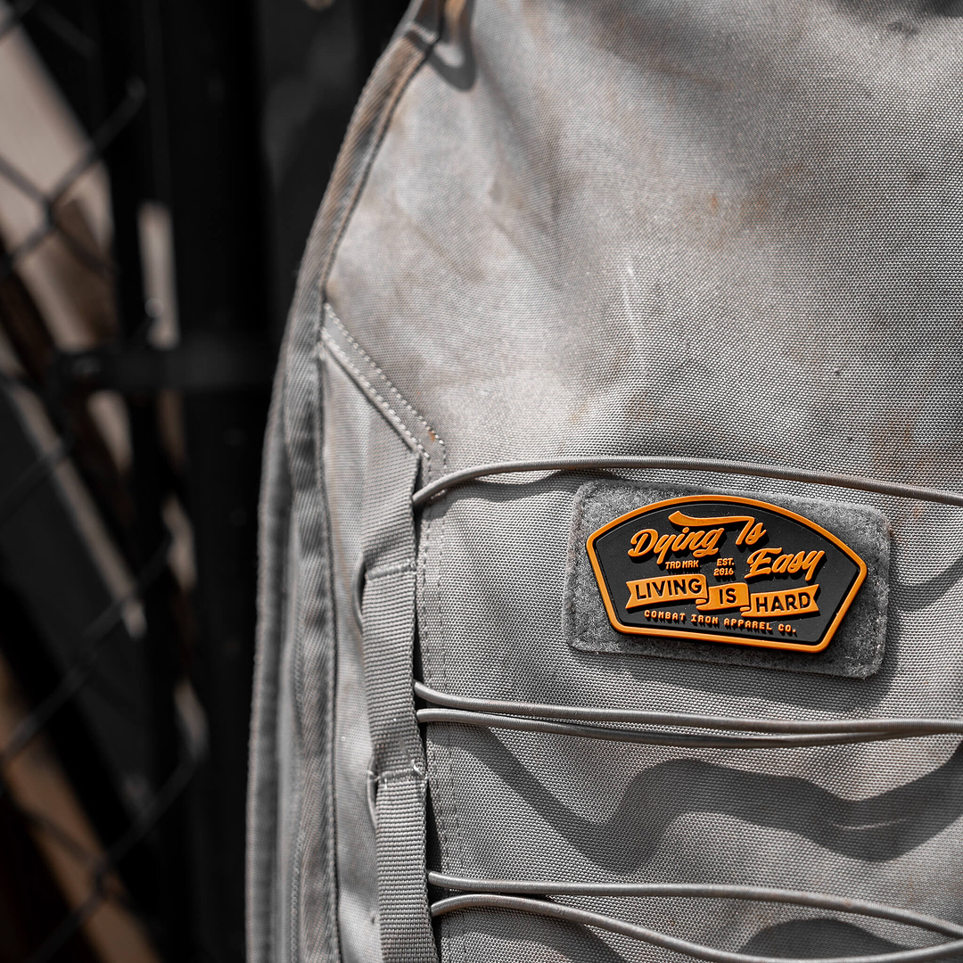 Dying Is Easy, Living Is Hard PVC Patch - Combat Iron Apparel Co.