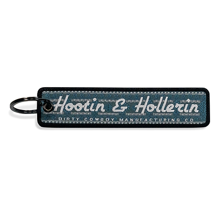 Hootin & Hollerin Flight Tag Keychain - DIRTY COWBOY MFG