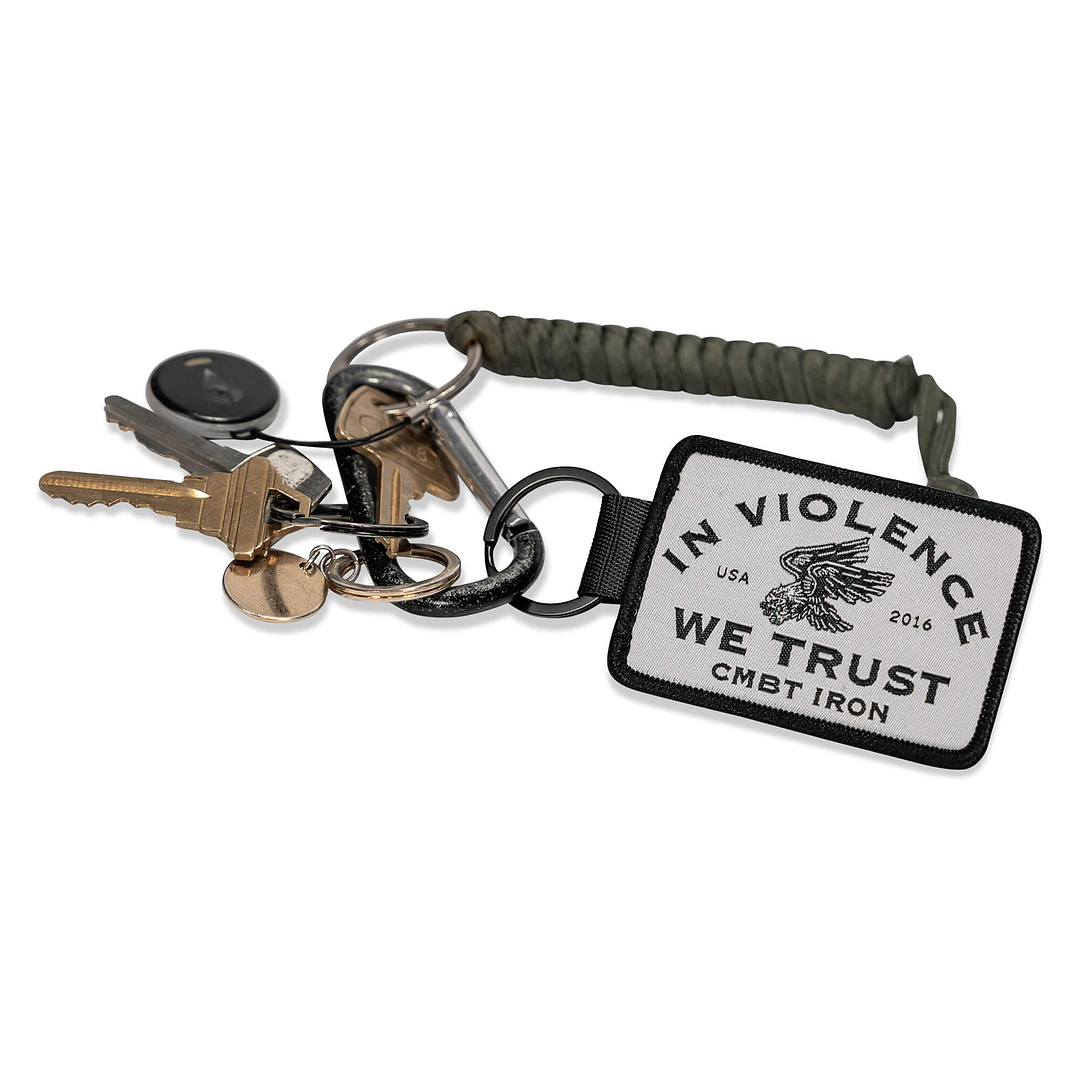 In Violence We Trust Flight Tag Keychain