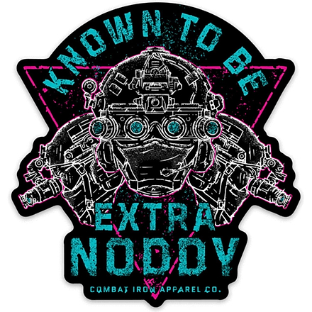 KNOWN TO BE EXTRA NODDY Retro Operator Decal - Combat Iron Apparel Co.