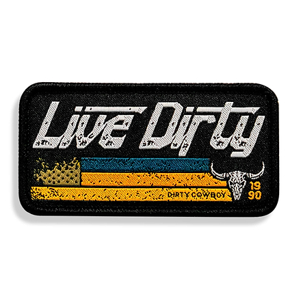 Live Dirty Flag Velcro Patch - DIRTY COWBOY MFG