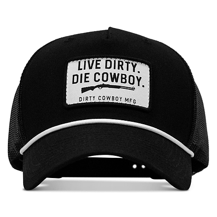 Live Dirty Die Cowboy Patch Rope Snapback Hat
