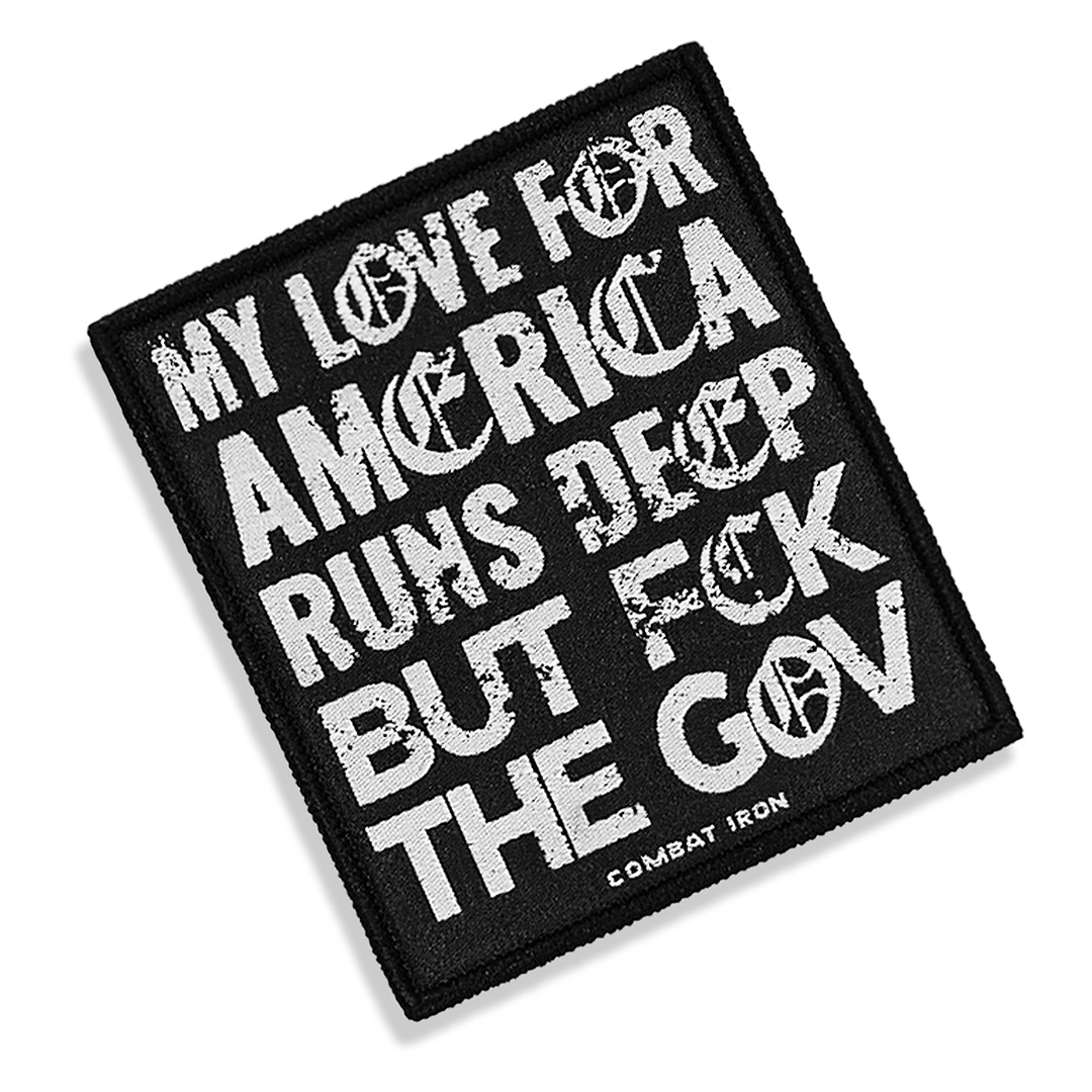MY LOVE FOR AMERICA, FCK THE GOV VELCRO PATCH