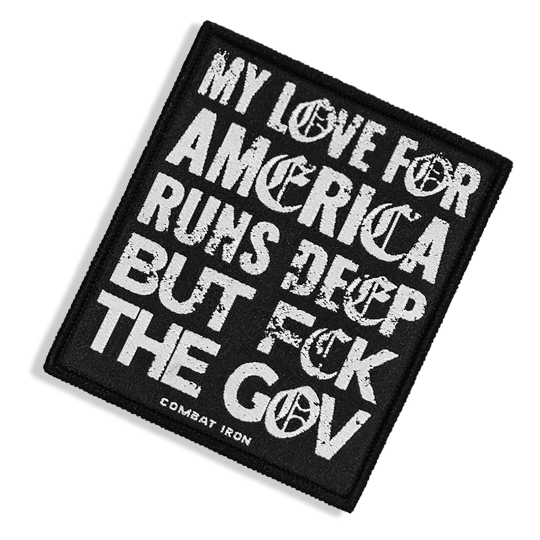 MY LOVE FOR AMERICA, FCK THE GOV VELCRO PATCH