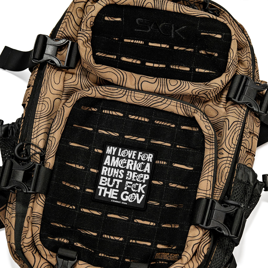 MY LOVE FOR AMERICA, FCK THE GOV VELCRO PATCH