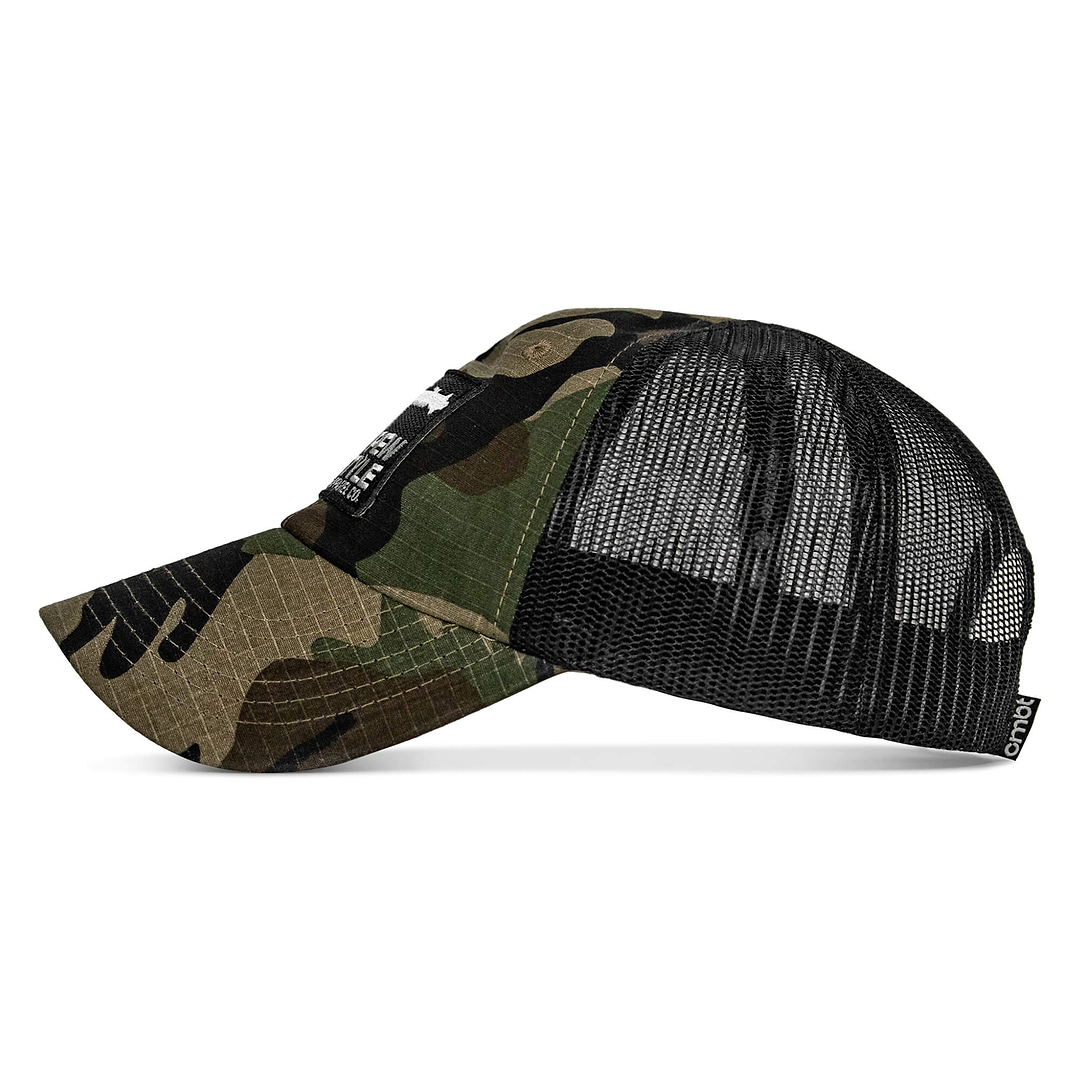Ripstop PEW PEW LIFESTYLE Patch Low Profile Snapback Hat - Combat Iron Apparel Co.