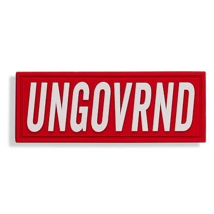 Ungovrnd Red PVC Patch - Combat Iron Apparel Co.