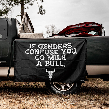 If Genders Confuse You, Go Milk A Bull 3'x5' Flag - Combat Iron Apparel Co.