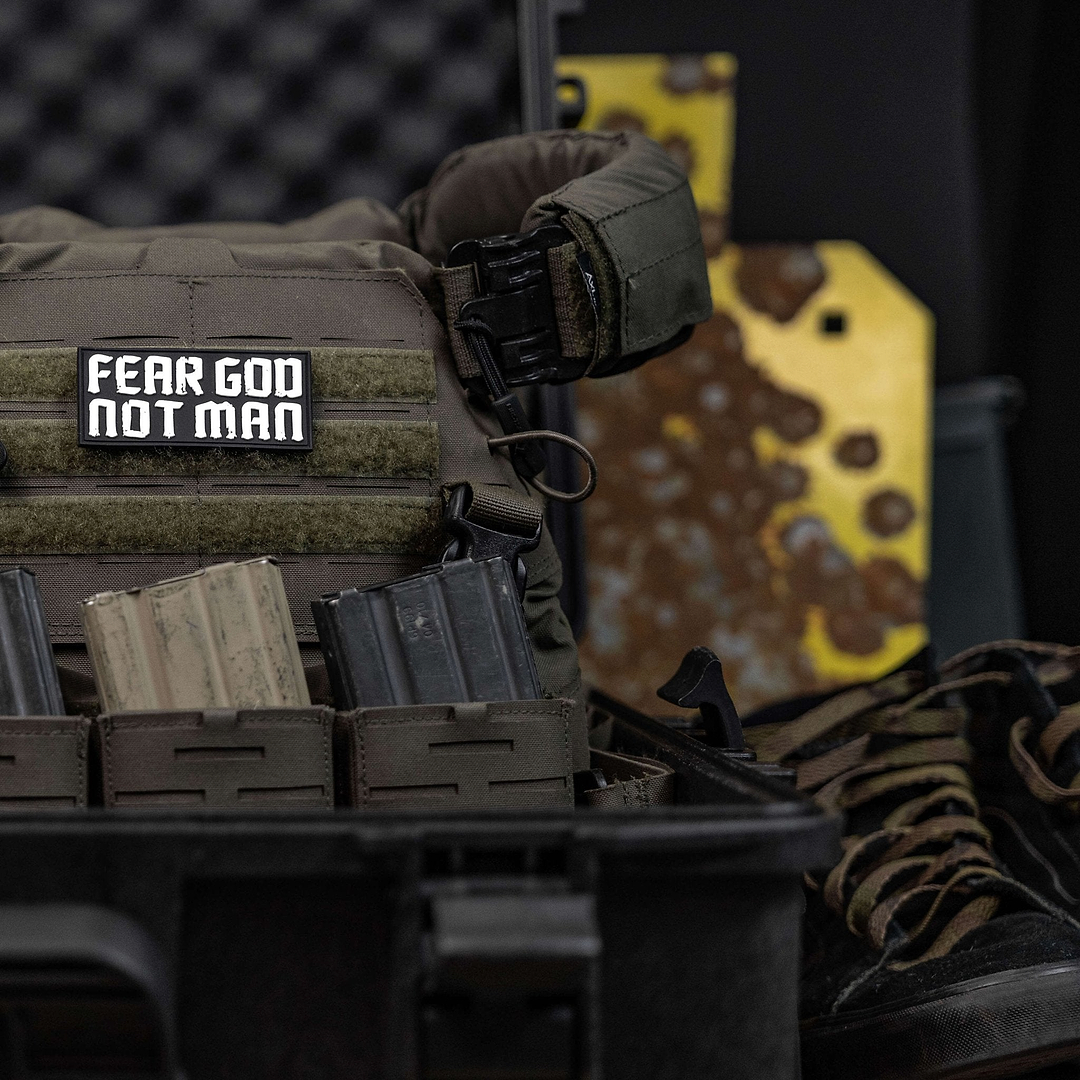 Fear God. Not Man. PVC Patch - Combat Iron Apparel Co.
