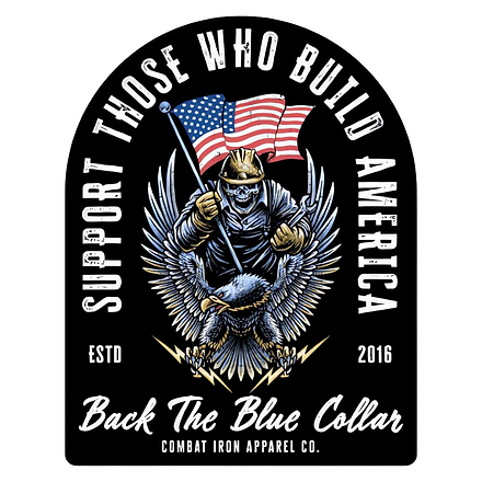 Support Those Who Build America Decal Sticker - Combat Iron Apparel Co.
