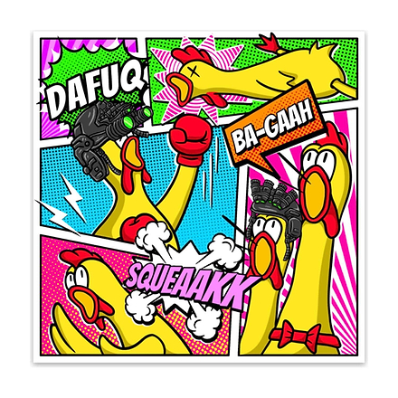 TACTICAL SQUEAKY CHICKEN DECAL - Combat Iron Apparel Co.