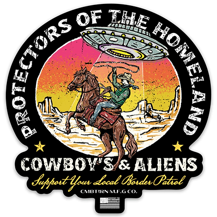 Cowboys & Aliens Border Patrol Decal Sticker - Combat Iron Apparel Co.