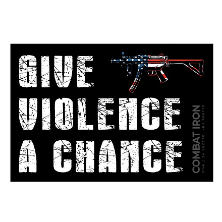 Give Violence A Chance USA Decal - Combat Iron Apparel Co.