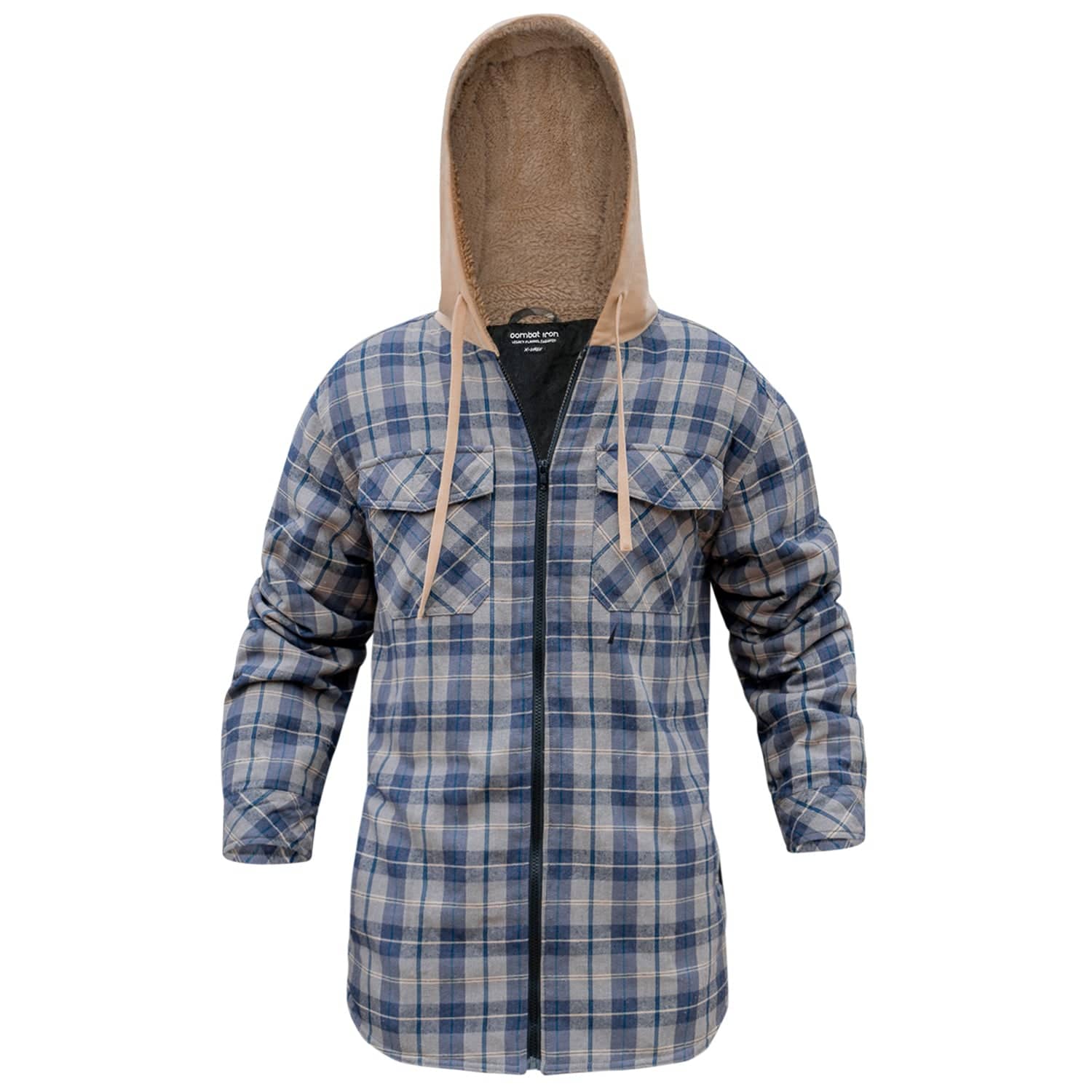 ブルゾン M+RC NOIR Flannel Soft Fleece Jacket Expedition Plush Lined Winter Zip Up Flannel | Combat Iron Apparel Co.